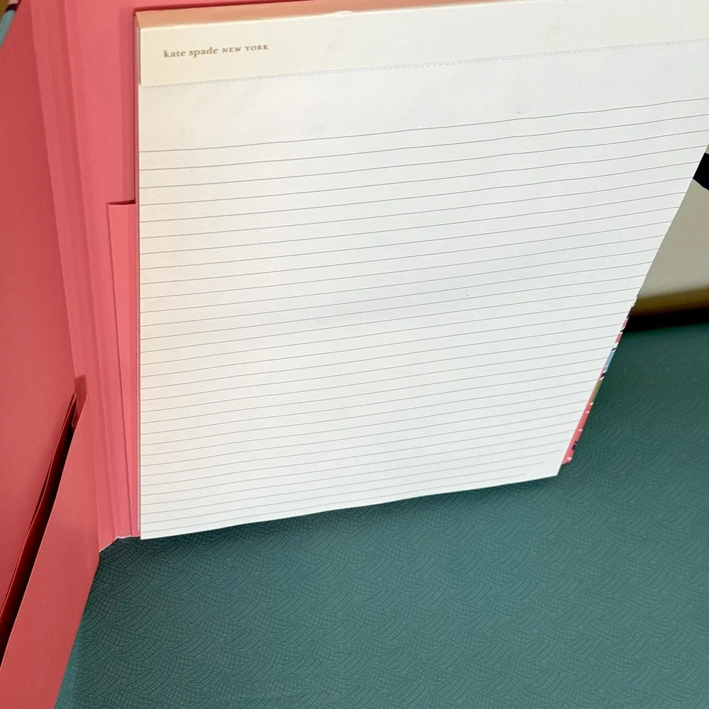 KATE SPADE Floral Clipboard Folio Sunset Blooms Lined Note Pad Office School NWT
